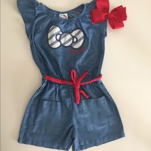 ❤️Host Pick❤️Hello Kitty-Girl Chambray Romper❤️